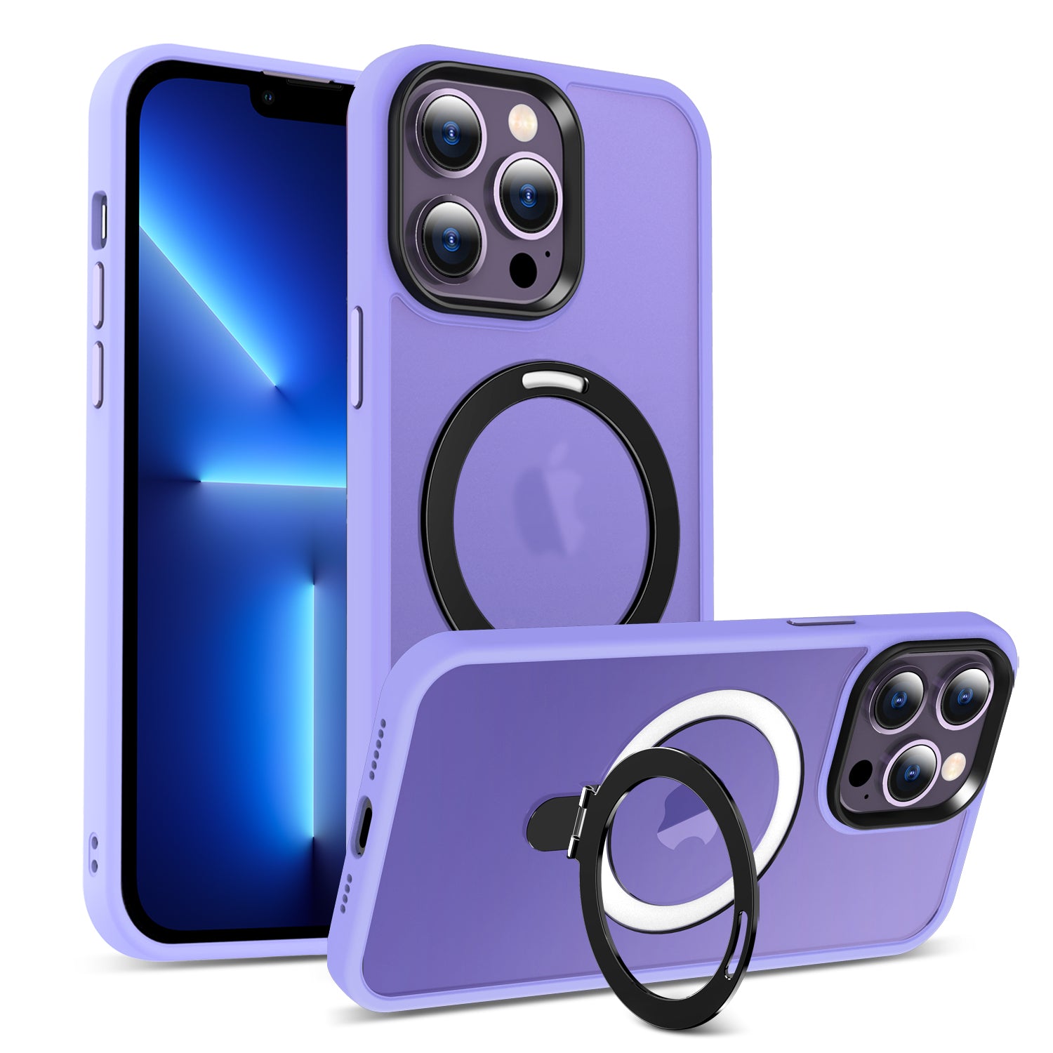 For iPhone 13 Pro Max 6.7 inch Magnetic Invisible Kickstand Phone Case PC TPU Drop Protection Cover Compatible with MagSafe For iPhone 13 Pro Max 6.7 inch Magnetic Invisible Kickstand Phone Case PC TPU Drop Protection Cover Compatible with MagSafe
